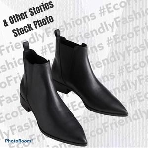 & Other Stories Black Leather Chelsea Boots
